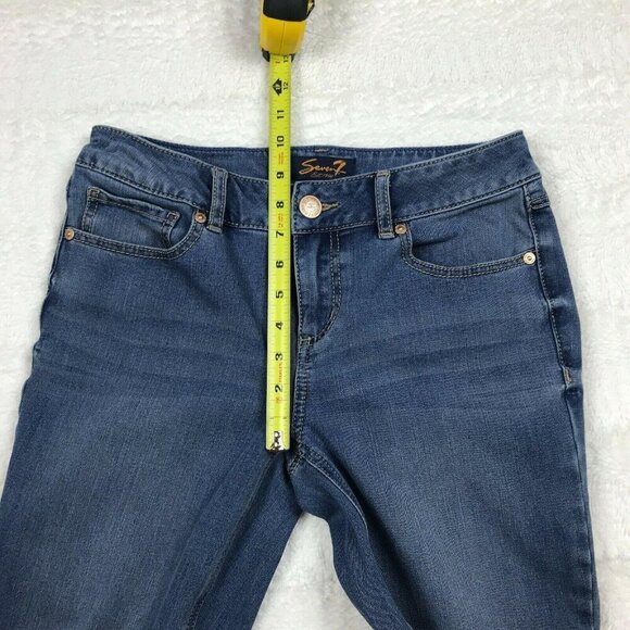Seven7 Womens Skinny Jeans Size 6 Medium Wash Stretch Denim - Picture 7 of 8